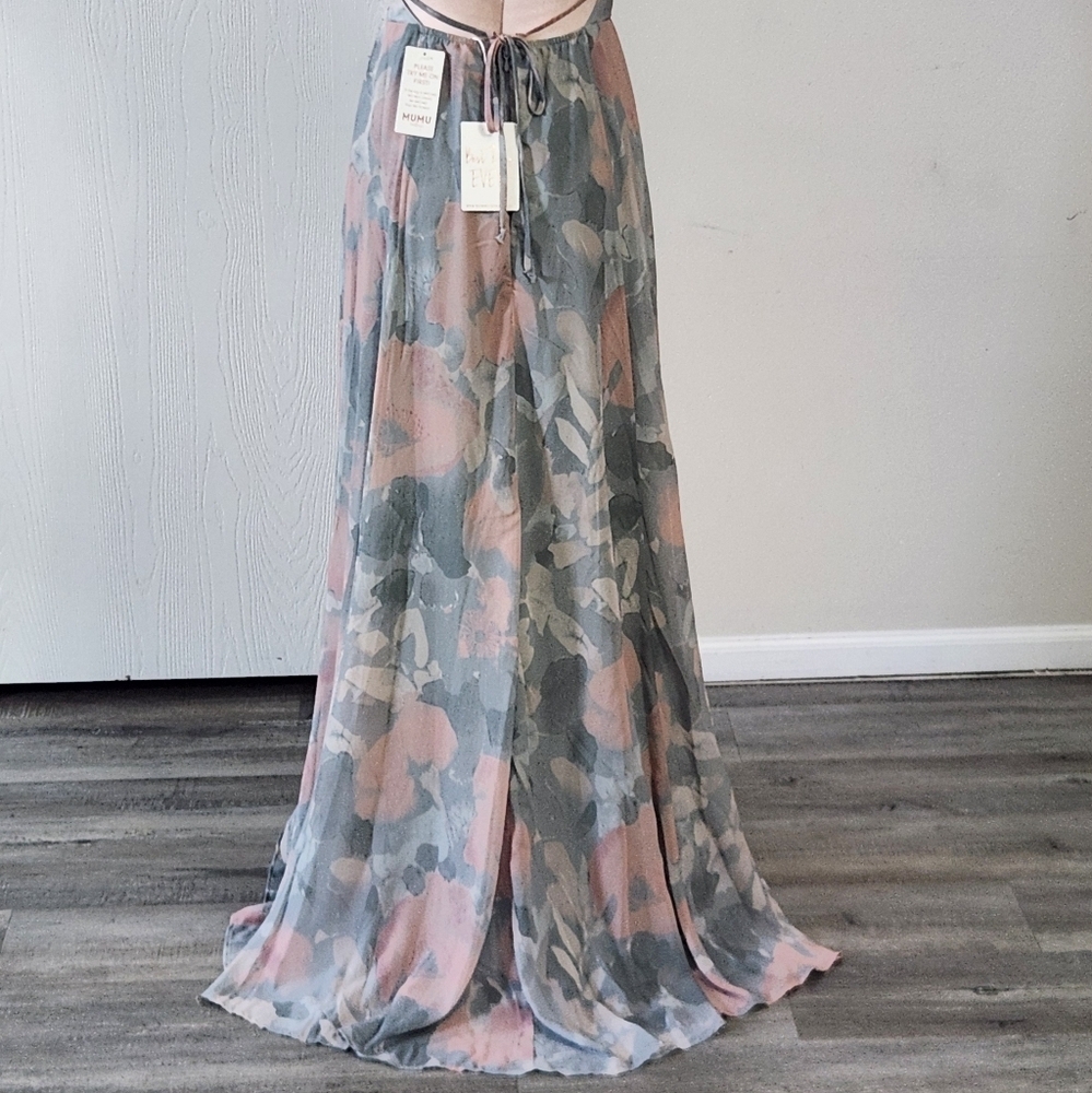Show Me‎ Your Mumu Godshaw Goddess Gown In Sage I Do Floral Dress - Picture 10 of 14